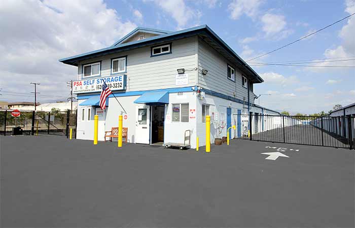 Electronic keypad entrance gate.