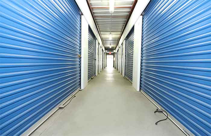 Large indoor storage units with easy access.